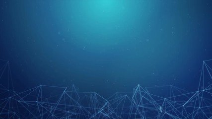 126. Abstract connecting innovation dots and line communication concept. Internet connections, cloud computing, neural network ,molecule DNA, Medical, global International loop Background. - Powered by Adobe