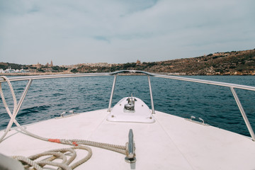 Views of the island from inside a boat
