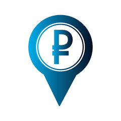 ruble coin currency money pointer location