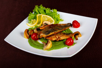 Roasted Dorado fish fillet