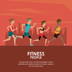 Fitness people poster