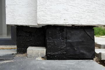 oncrete waterproofing membrane for underground basement walls