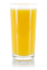 Orangensaft Saft Glas freigestellt Freisteller isoliert