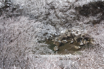 鬼怒川雪景色