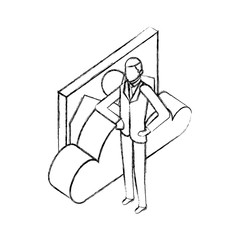 data network businessman concept