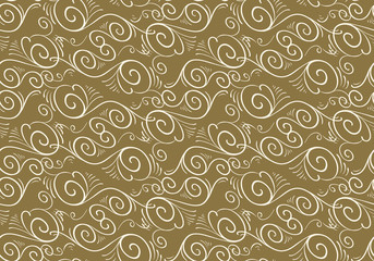 Ornate flourish decorative seamless pattern