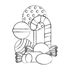 sweet candies isolated icon