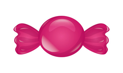 Fototapeta premium sweet wrapped candy on white background