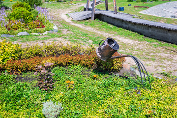 The territory of the arboretum. The Village Of Altai, Gorny Altai, Southern Siberia