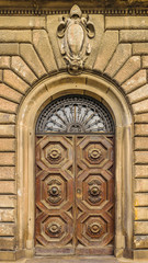 Ornate Door Facade, Lucca, Italy