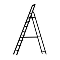 6316746 step ladder vector illustration black silhouette profile