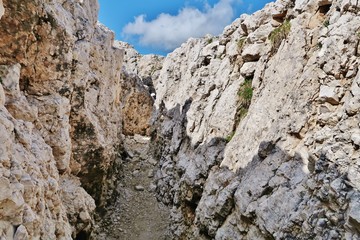 Kriegsstollen auf dem Hexenstein, Dolomiten