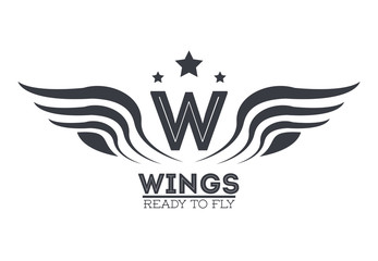 Luxury wings emblem