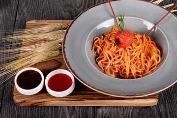 Pasta with peanut butter