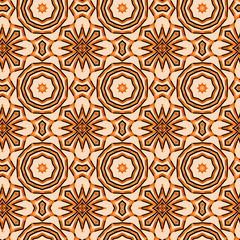 Seamless color pattern from a variety of geometric shapes.