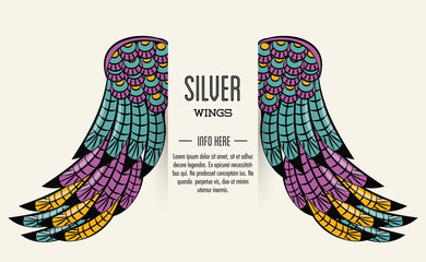 Luxury wings draw poster