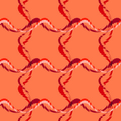Seamless pattern background with multi-colored wavy lines.