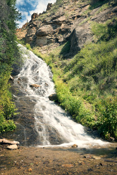 Rex Falls. Rio Grande National Forest,  Colorado, US
