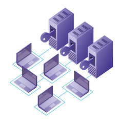 database center security connection laptops data network