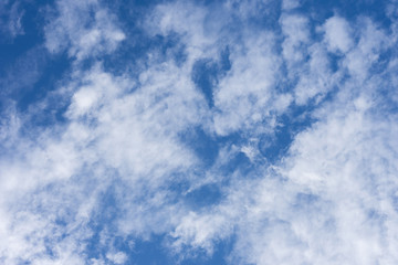 Blue sky and blue sky with clouds can be made in the background and write text.