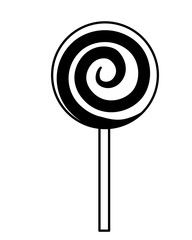 sweet round lollipop spiral icon