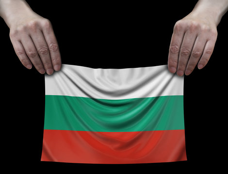 Bulgarian flag in hands