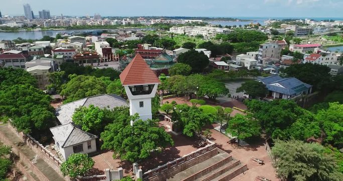 aerial shot of Anping Fort