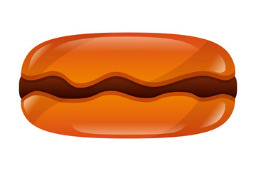 sweet cake of chocolate isolated icon
