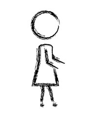 little girl figure silhouette