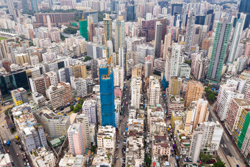 Fototapeta na wymiar Top view of Hong Kong residential