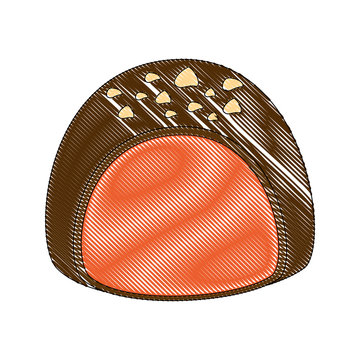 chocolate candy orange filling brown sprinkles clip art preview