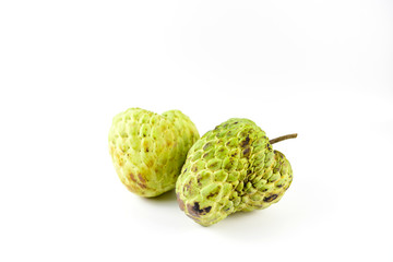 Obraz premium Custard apple fruit delicious sweet desserts or made into a juice and cooking are popular with the general public and health benefits