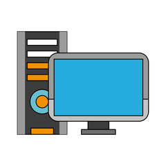 Desk computer with cpu