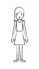 beautiful and young woman character