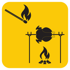 Grilled chicken icon