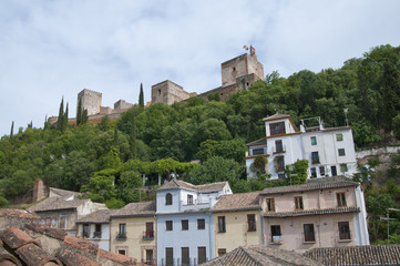 Fototapeta na wymiar Alhambra, Albaicín, Granada, Andalusien, Spanien