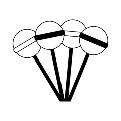 sweet lollipops isolated icon