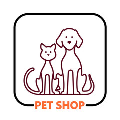 Pet shop vector icon.