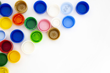 Colorful plastic bottle caps
