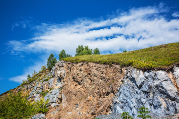 Rocky hill. Altai, Southern Siberia, Russia