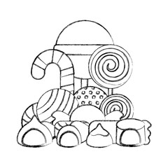 confetionery sweet candies chocolate cane mint stuffed