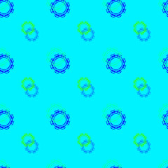Seamless background pattern with various colored circles.