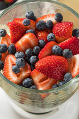 Organic Healthy Fruit in a Blender