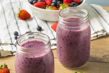 Organic Healthy Fruit Purple Smoothie