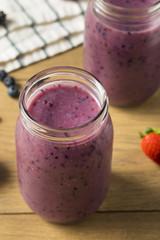 Organic Healthy Fruit Purple Smoothie
