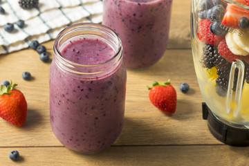 Organic Healthy Fruit Purple Smoothie
