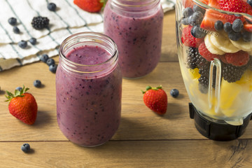 Organic Healthy Fruit Purple Smoothie