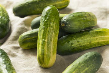 Raw Organic Green Pickling Cucumbers