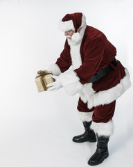 Santa Claus giving a gift