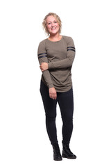 Full body caucasian woman